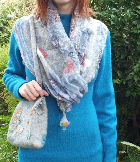 Felted Bag and  scarf