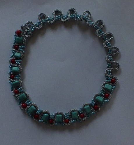 Coral and torquoise necklace